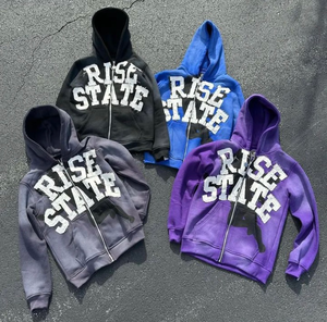 Nueva Sudadera con capucha de algodón 100% para hombre Diseño 2025 Sudadera con capucha con cremallera desgastada personalizada Todos los colores Disponible básicos mezcla de algodón - Product Image 1