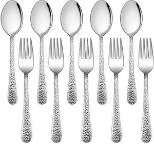 Diseño de acabado Utensilios de cocina de acero inoxidable Juego de cubiertos Diseño completamente de metal Cubiertos de plata Herramientas Cubiertos brillantes Juego de cubiertos - Product Image 1