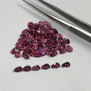 Pierres précieuses semi-précieuses en vrac calibrées de qualité AAA du fabricant indien 6mm 8mm en forme de poire en tourmaline rose naturelle - Product Image 4