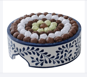 Nuevo soporte de pastel de madera de estilo clásico hecho a mano, bandeja para servir, plato de diseñador con incrustaciones de hueso para postre, fiesta en casa, soporte personalizable - Product Image 6