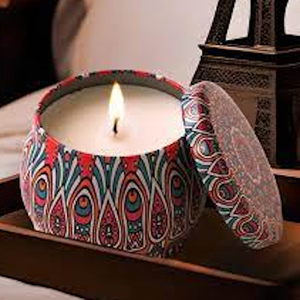 Nouvel arrivage Pot à bougie métallique imprimé/conteneur en métal de haute qualité rempli de cire personnalisée en vrac pour la décoration de la maison - Product Image 3