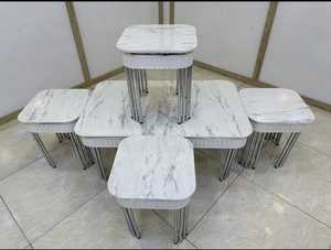 Table basse moderne convertible de style simple pour l'atelier de bureau à domicile ou le bar à domicile Meubles de salon durables en acier inoxydable - Product Image 2