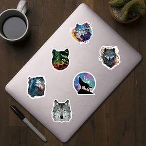 Benutzer definierte Wolf Roll Aufkleber Animal Theme Labels Dekorative Wolf Aufkleber für Geschenke, Scrap booking Events - Product Image 3