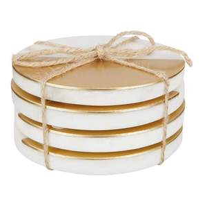 Mode nouveauté marbre caboteur laiton imprimé décoration de Table 4 pièces ensemble Table décorative - Product Image 1