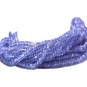 ลูกปัดพลอย tanzanite ธรรมชาติขนาด16นิ้วสำหรับทำเครื่องประดับ - Product Image 1