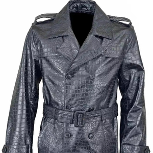 Mens Leather Office <b>Coat</b> Formal Business Casual Jacket Work and Leisure Outerwear High Quality Stylish OEM Wholesale Supply - Product Image 2