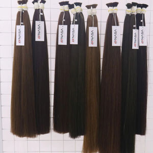 Prix de gros Extensions de cheveux en vrac Cheveux humains vietnamiens Double noyés 100 grammes Toutes les couleurs 8 pouces - Product Image 1