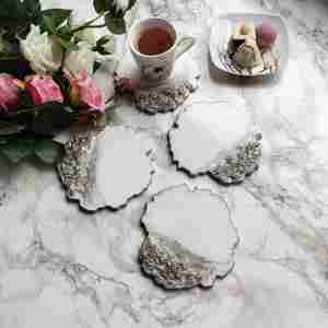 Alta demanda con precio razonable Juego de posavasos hecho a mano Resina de madera de nogal Fabricación india con calidad de exportación - Product Image 5