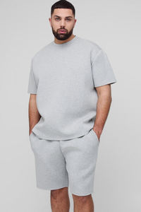 ชุดกางเกงขาสั้นและเสื้อยืดสำหรับผู้ชายชุดกางเกงขาสั้นและเสื้อยืดผ้าฝ้าย100% โอเวอร์ไซส์ออกแบบได้ตามต้องการ2025 - Product Image 3