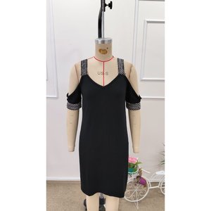 Jane's Women's Casual Off-Shoulder V-Neck Short Viscose Dress for <b>Summer</b> Daily and Evening Wear. - Product Image 3