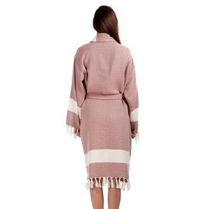 Peignoir Hammam Turc Peshtemal Serviette 100% Coton Bambou Fabriqué en Turquie - Product Image 3