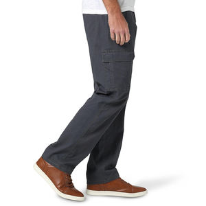 กางเกงคาร์โก้ลำลองสีเทาสำหรับผู้ชาย น้ำหนักเบา เป็นมิตรกับสิ่งแวดล้อม แห้งเร็ว ระบายอากาศได้ดี ผลิตจากโพลีเอสเตอร์/ผ้าฝ้ายแคนวาสแบบยั่งยืน เอวกลาง - Product Image 2