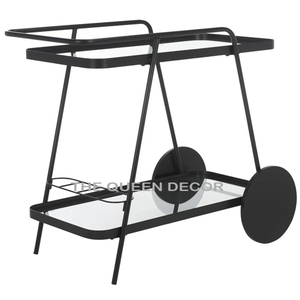 Restaurant Café Hôtel Nourriture Désert Blanc Or Métal Marbre Service Chariot Chariots et Chariots à Main avec Roues - Product Image 4