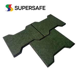 Wholesale Price Supersafe Interlocking T-Bone Dogbone Rubber Paver 15-50mm Thickness Wet Conditions Proven Performance Malaysia - Product Image 2