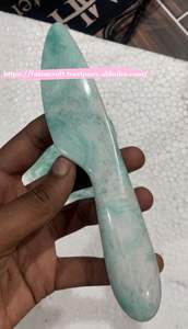 Elegant Resin Cheese & Dessert <b>Knife</b> Handmade Acrylic Marble Texture Aqua Swirl Kitchen Tool for Home Hotel & Gift Sets - Product Image 3