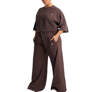 Survêtement unisexe personnalisé en molleton à col rond, haut ample à manches courtes, pull décontracté d'hiver, streetwear, marque privée OEM ODM - Product Image 1