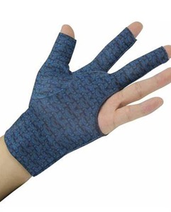 Gants de queue de billard à 3 doigts avec logo personnalisé Gants de billard et de billard anti-usure Spandex pour les joueurs droitiers gauchers Sports - Product Image 3