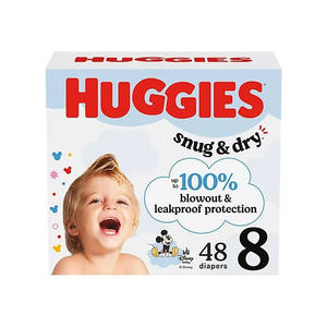 Couches pour nouveau-né Huggies Snug & Dry taille 1 (8-14 livres) emballage de 38 pièces peut varier pour bébé utilisation en gros - Product Image 1