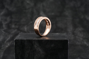 Venta caliente VVS Moissanite 925 Sterling ROSE Anillo chapado en oro Joyería fina para hombres Mujeres Regalo de compromiso de boda Estilo HipHop - Product Image 3