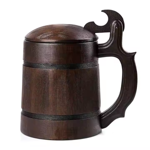 แก้วไม้ตกแต่งพร้อมถ้วยสแตนเลสทำด้วยมือแก้วเบียร์แบบมีความต้องการสูงที่นี่ - Product Image 3