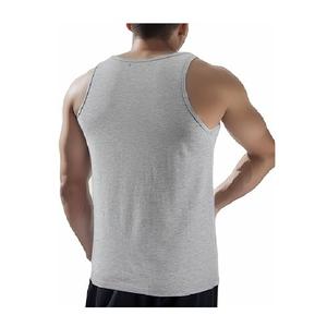High Quality Luxury Men's Solid Color 100% Cotton Single Jersey Sleeve Less Round Neck Men's tank Top From Bangladesh Best Price - Product Image 2