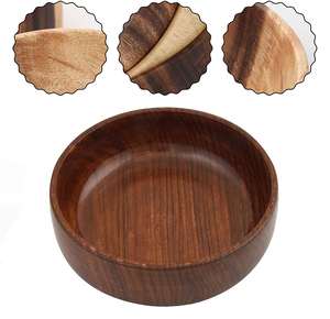 ชุดอุปกรณ์รับประทานอาหารไม้อะคาเซียชุดชามสำเร็จรูปธรรมชาติบริสุทธิ์สำหรับของว่างผลไม้เสิร์ฟชามไม้หรูหรา - Product Image 6