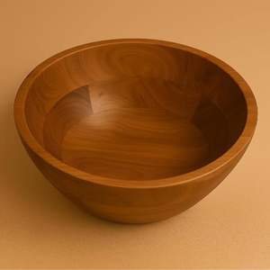 Tazón de Madera Ecológico Hecho de Madera Sostenible con Acabado Pulido Suave, Tazón Clásico para Ensaladas, Personalizable, Precio Económico - Product Image 5