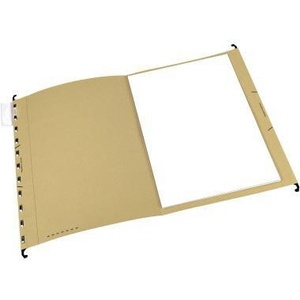 ELBA Vertic ULTIMATE Hanging File for DIN <b>A4</b> 240g/m Cardboard Natural Brown Pack of 25 - Product Image 1