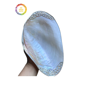 Assiette en nacre 12 cm, assiette en coquillage pour la vaisselle de restaurant, plat en coquille blanche pure pour la présentation de bijoux fins - Product Image 6