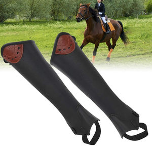 Chaps complets en cuir véritable de haute qualité pour hommes adultes, confortables, style anglais, fermeture éclair, accessoire d'équitation 2026 - Product Image 6