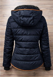 Veste matelassée unisexe avec capuche en fausse fourrure |   Manteau d'hiver chaud |   Vêtements d'extérieur isolés slim fit - Product Image 3