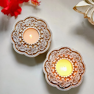 Bougeoir de haute qualité pièce maîtresse pour Table haute vente bougeoirs imprimés en bois décoratifs pour Restaurant à la maison - Product Image 6