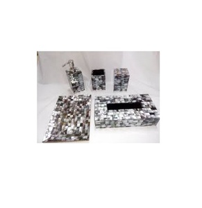 Juegos de baño de perlas madre para el hogar, Hotel, restaurante, artesanía india hecha a mano, calidad Premium - Product Image 4