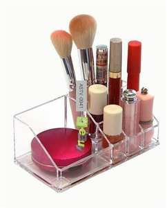 Transparent Acrylic Makeup Organizer: Multi-Compartment Cosmetic Storage Box for Vanity, <b>Bathroom</b>, and Dresser - Product Image 6