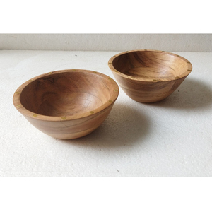 Cuencos de madera para servir, mezclar ensalada, sopa, hecho a mano, personalizado, sostenible, madera de acacia, ensaladera, sopa, frutero - Product Image 3
