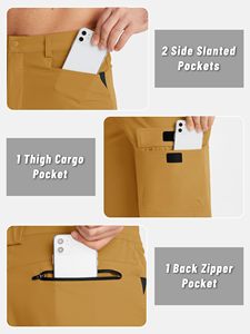 Shorts de sport pour hommes Shorts d'escalade à séchage rapide pour hommes Pantalons Capri légers pour la randonnée et la pêche Pantalons légers à séchage rapide OEM - Product Image 5