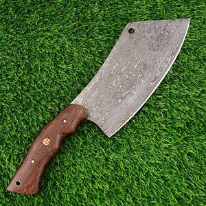 Cuchillo de carnicero de acero de Damasco hecho a mano para cortar carne, cuchillos de cocina, regalo para ella - Product Image 3