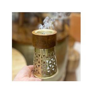 Juego de 2 quemadores Oud Bakhoor de madera y acero inoxidable con diseño de tendencia Mabkhar de diferentes tamaños para uso en restaurantes de hoteles - Product Image 4