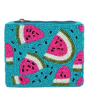 Pochette décorative perlée avec fermeture éclair - Product Image 1