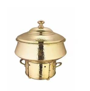 Plato de frotamiento de cobre martillado de lujo, calentador de Buffet, equipo de servicio de catering para comidas festivas, hoteles, restaurantes y banquetes - Product Image 6