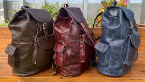 2024 vente en gros Vintage en cuir véritable voyage hommes école luxe sac à dos pour ordinateur portable vente chaude classique luxe haute qualité sac à dos - Product Image 5