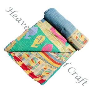 Colcha Kantha Gudari, Colcha Kantha Gudari, Venta al por Mayor, Proveedor de Oro GD2014, Colcha Kantha Hecha a Mano, Algodón Estampado Indio - Product Image 6