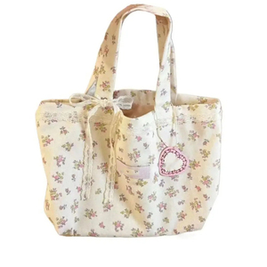 Bolso grande de lona de algodón al por mayor, diseño impreso personalizado, estilo de moda, bolso de hombro de nuevo diseño para estudiantes y mujeres - Product Image 1