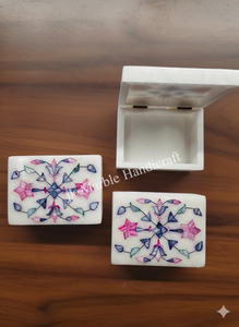 Meilleure vente produit en marbre incrustation boîte à bijoux en gros pour bague et collier stockage nacre matériel meilleur prix - Product Image 4