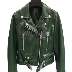 แจ็กเก็ตหนังแกะสำหรับเด็กผู้หญิงแบบปักลายสีล้วนสำหรับตกแต่งโลโก้มีให้เลือกหลายสี - Product Image 6