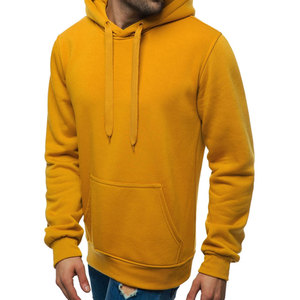 Sweatshirts à capuche en coton pour hommes, couleur unie, taille et logo personnalisables, service OEM, sweatshirts à capuche pour hommes, nouvel arrivage - Product Image 2