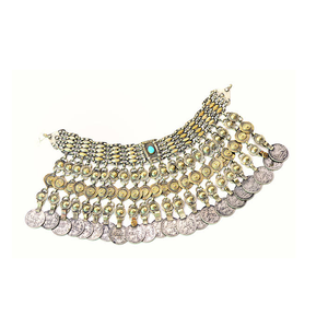 Ensemble collier et boucles d'oreilles afghans Bijoux kuchi de haute qualité pour mariage de mariée Fait à la main - Product Image 2