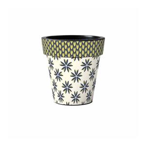 Esta maceta única de rayas anchas de color blanco y negro con pegatina de esmalte metálico macetas de jardín y maceta hecha a mano personalizada - Product Image 3