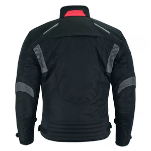 Diseño personalizado Pakistán hizo a prueba de viento impreso chaqueta de la motocicleta con protectores Biker Textile Unisex Touring Jacket - Product Image 3