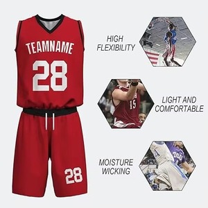 Camiseta Deportiva Profesional de Baloncesto, Uniforme de Equipo Personalizado, Malla Reversible, Sublimación, Secado Rápido - Product Image 6